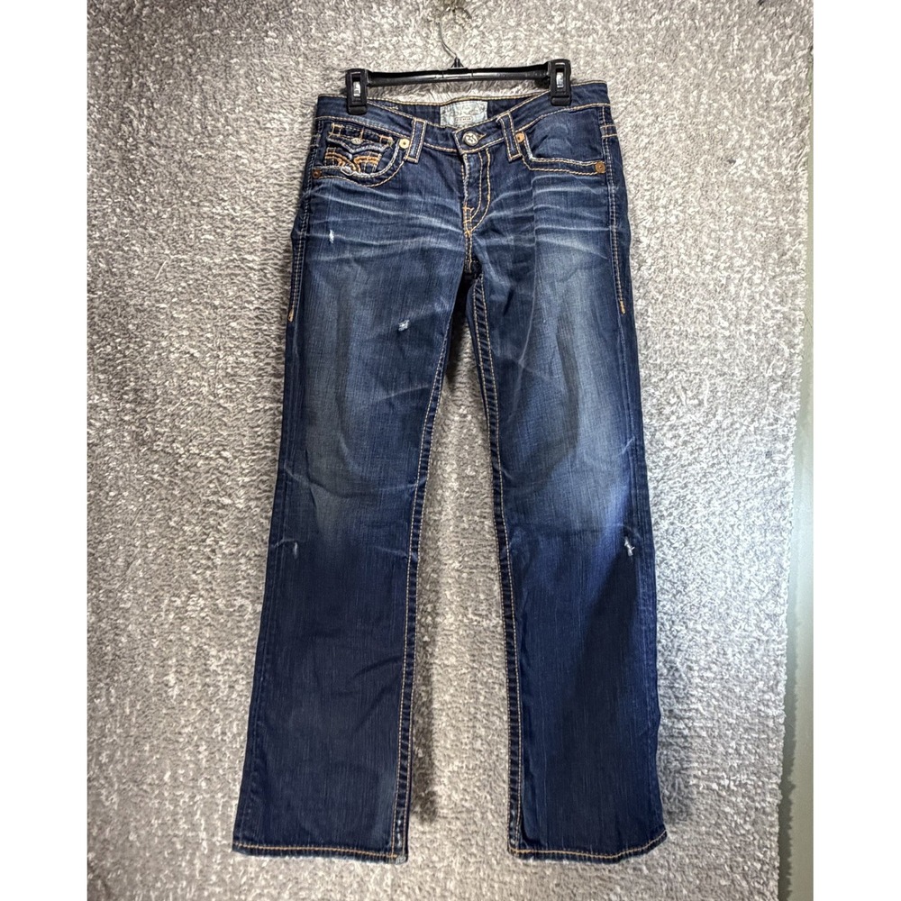 Big Star Liv Bootcut Distressed 5 Pocket Embroidered Women's Denim Jeans 30